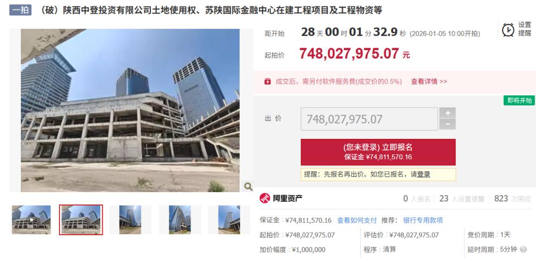 停工十年，地处灞河西岸的“双子塔”苏陕国际金融中心进入清算阶段，将于2026年1