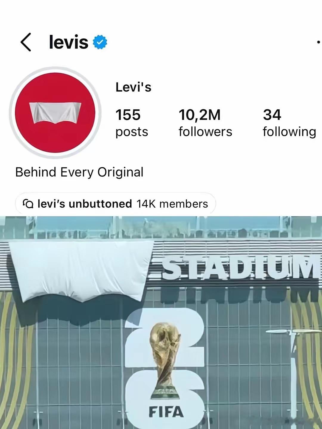 天才营销，由于Levis不是FIFA世界杯的官方赞助商加州Levis Stadi