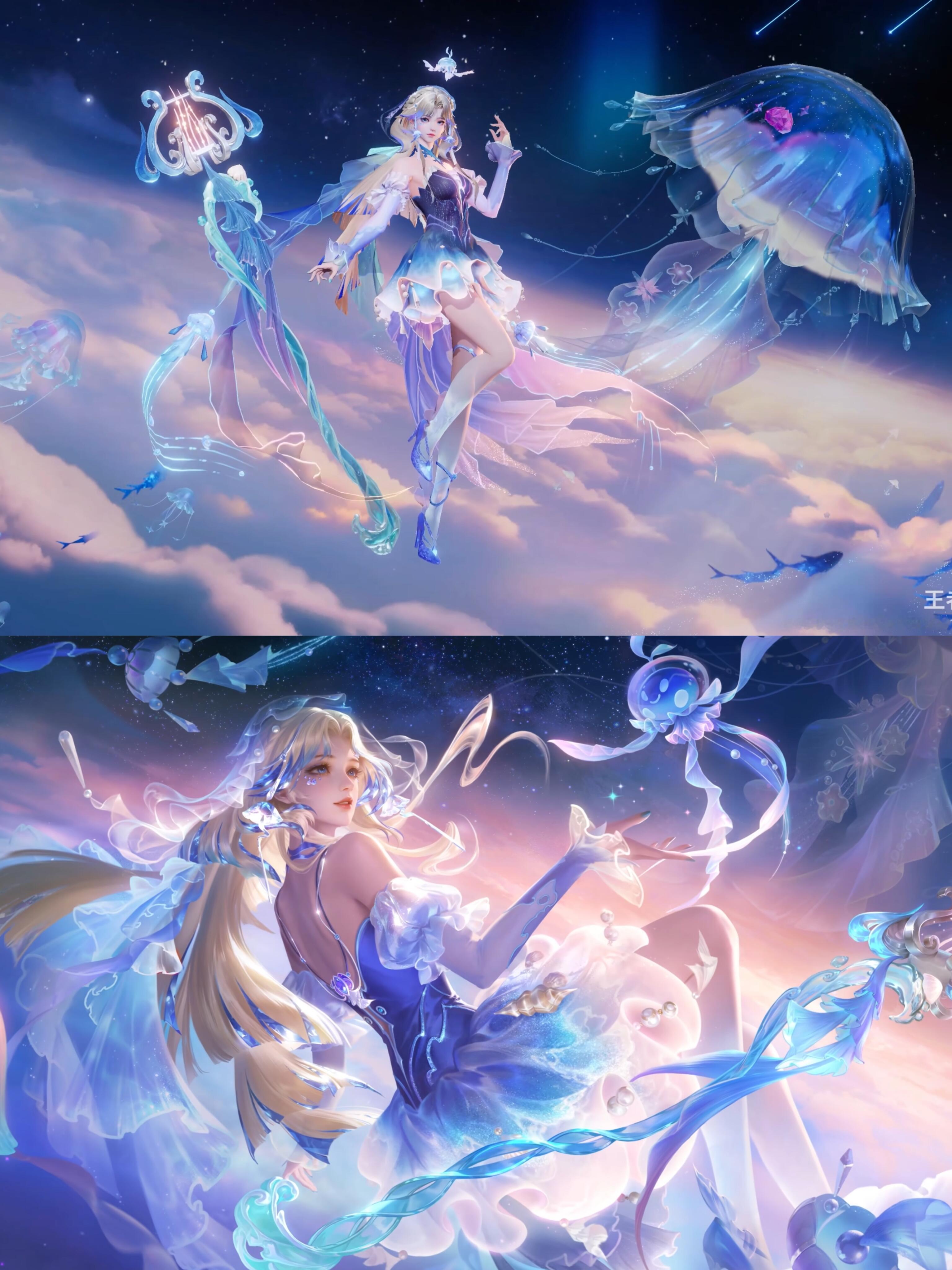 长生王昭君FMVP皮肤爆料了名字叫长夜焕生，总得来说还是合格的，海报和建模都挺好