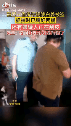 “哭笑不得！”安徽铜陵，一男子一大早发现自家种的100多斤的白姜都被偷了，报警后