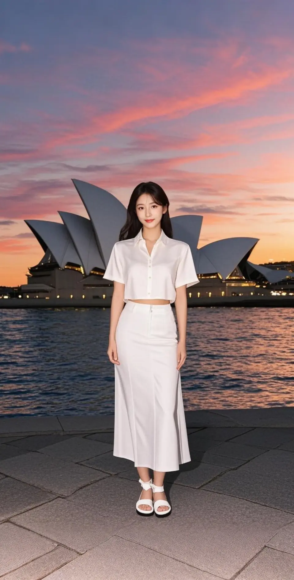 AI扩图 AI海港夕照