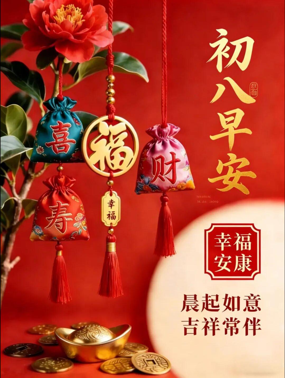 今天是2026年2月24日，周二，大年初八，愿大家新的一年，八方来财，八福临门，