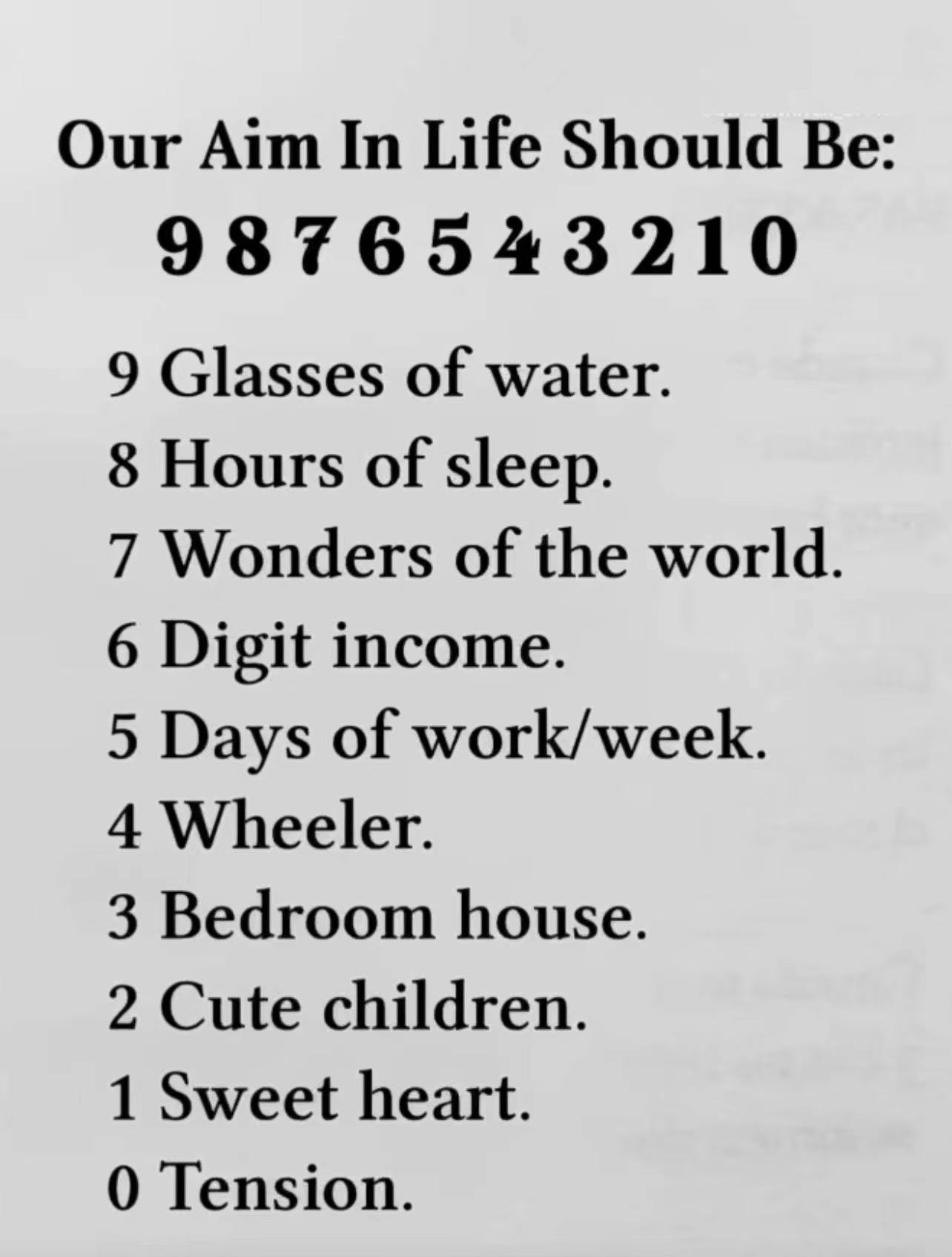 人生目标的 0-9，你实现了哪些？[doge] ​​​