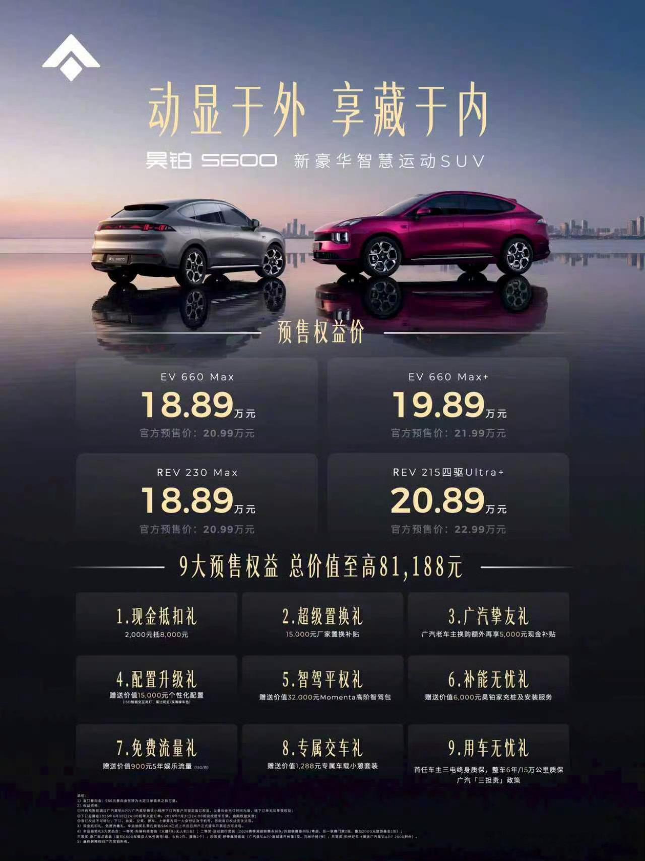 昊铂S600满配预售权益价18.89万起广汽这款车，不止在国内重要，对海外同样关