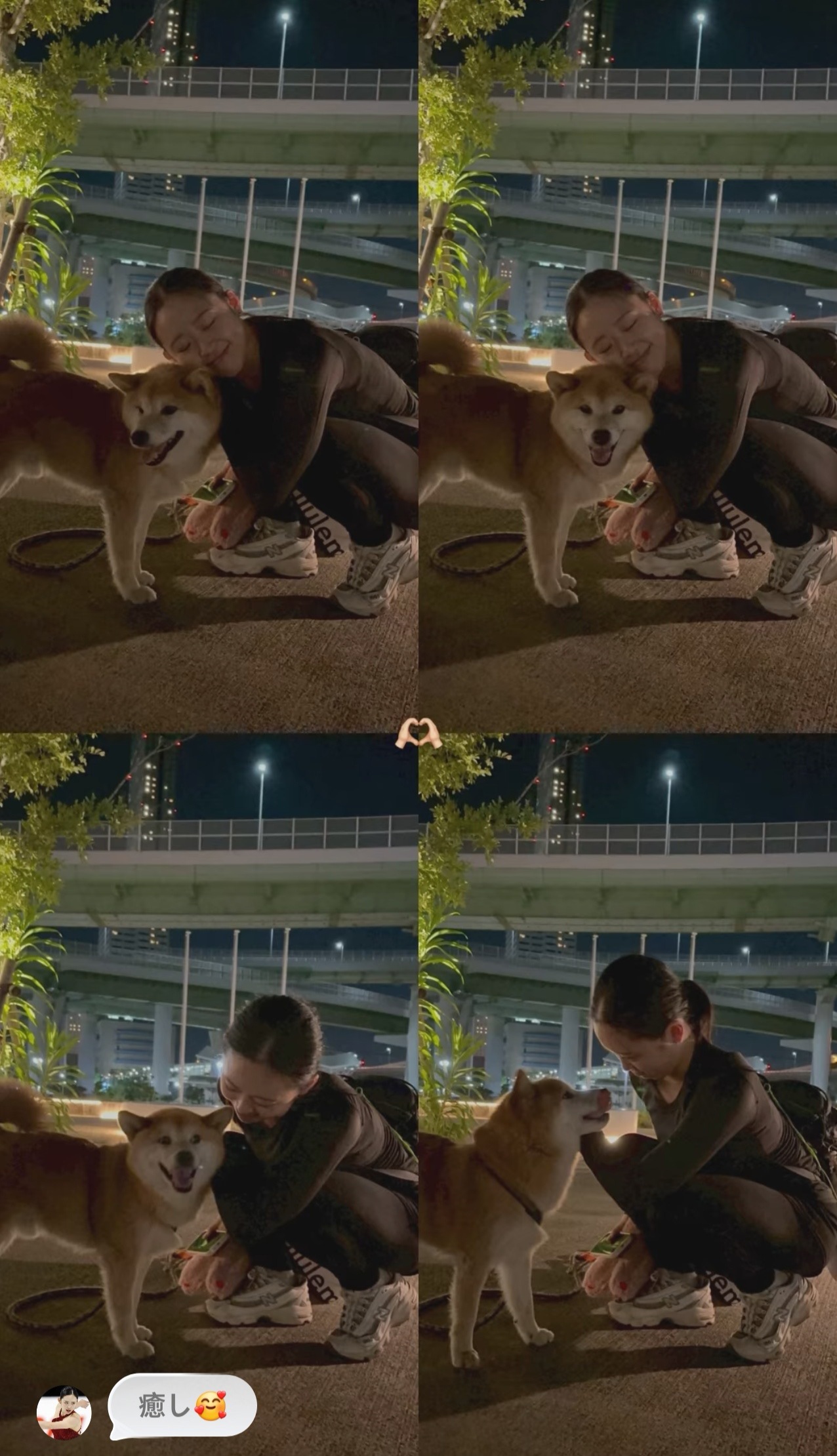 yuna和可爱柴柴🐶💕青木祐奈