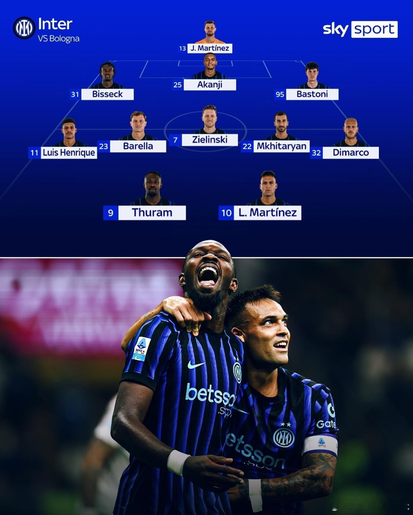 天空体育预测国际米兰意大利超级杯半决赛首发阵容，恩里克首发。国际米兰意甲热点现场