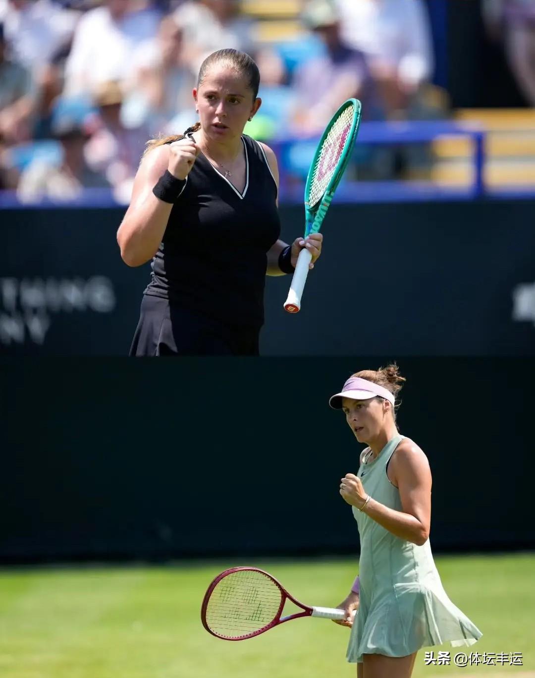 刚刚🔚的WTA250伊斯特本站女单半决赛第一场比赛，德国玛利亚6-1、1-2晋