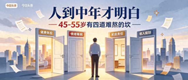 人到中年才明白：45‑55岁有四道难熬的坎