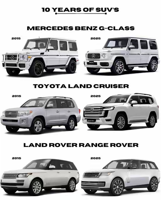 十年来，硬派燃油车的改动！你们觉得哪个改的最好看？ 