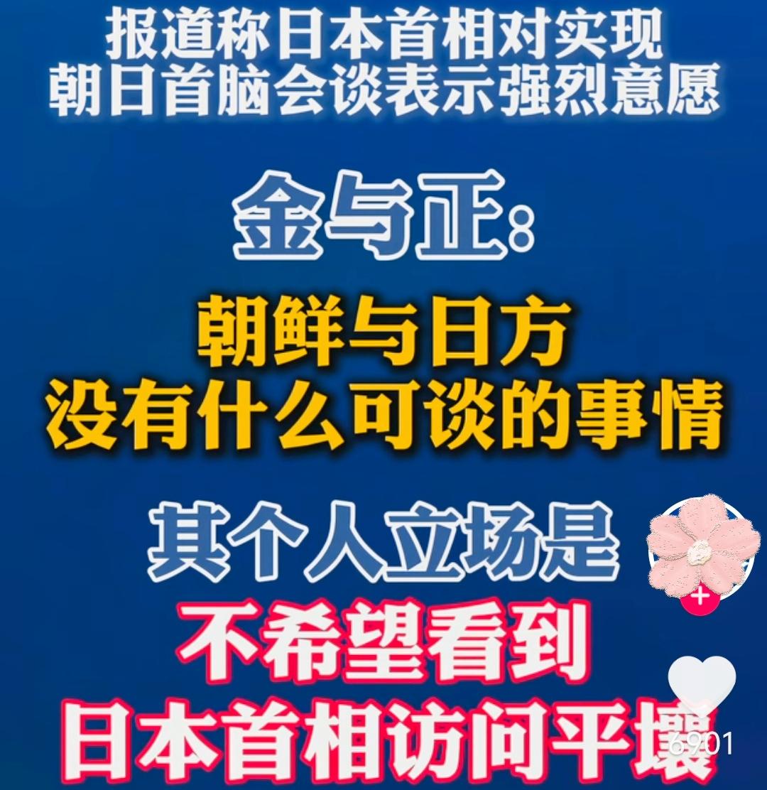金与正直指：日本没和历史、敌对立场一刀两断，反而紧跟美国围堵朝鲜 。

朝方结论