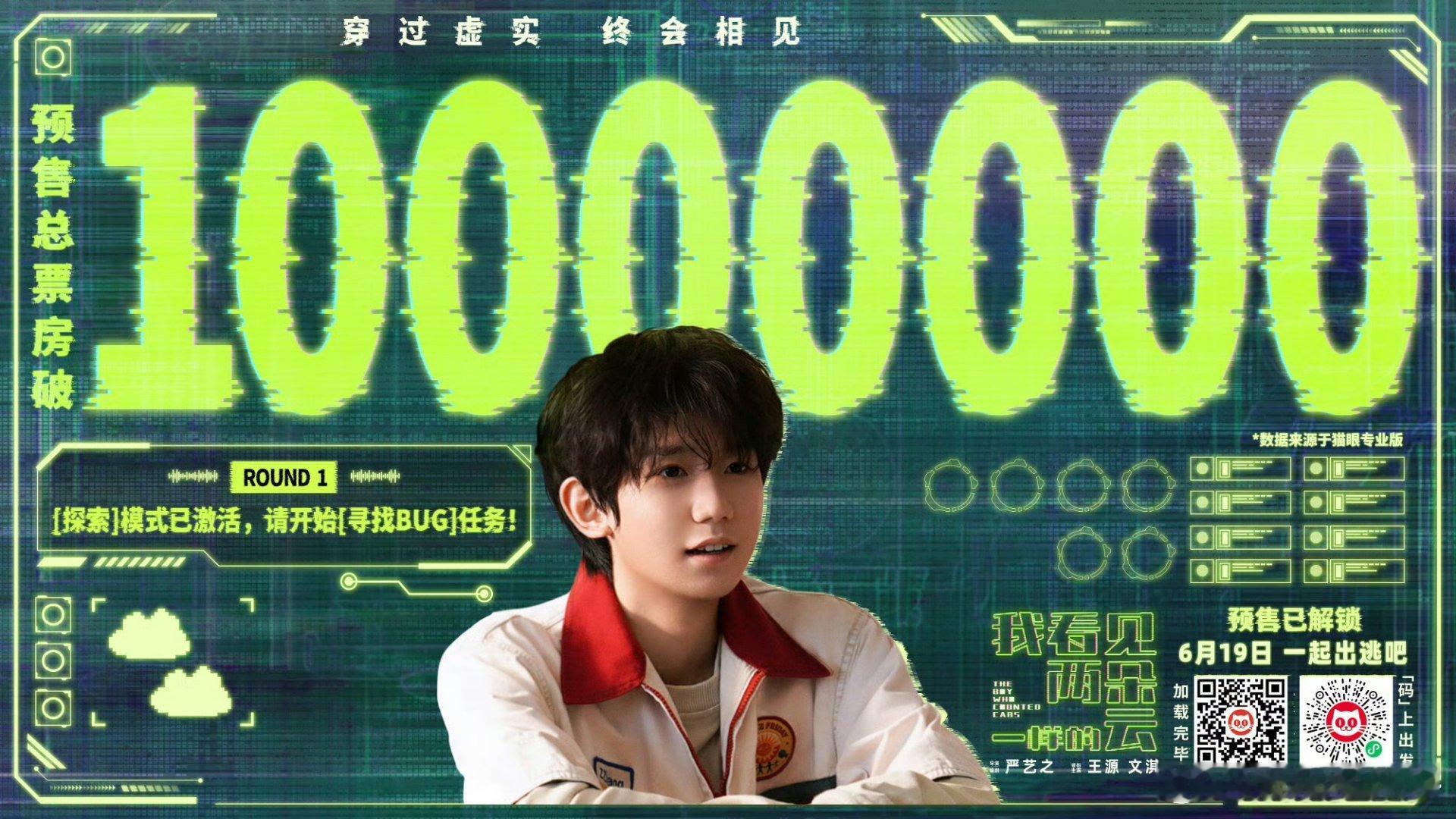 王源新片预售破千万王源新电影预售票房斩获1000万 千万预售成绩印证王源影视号召