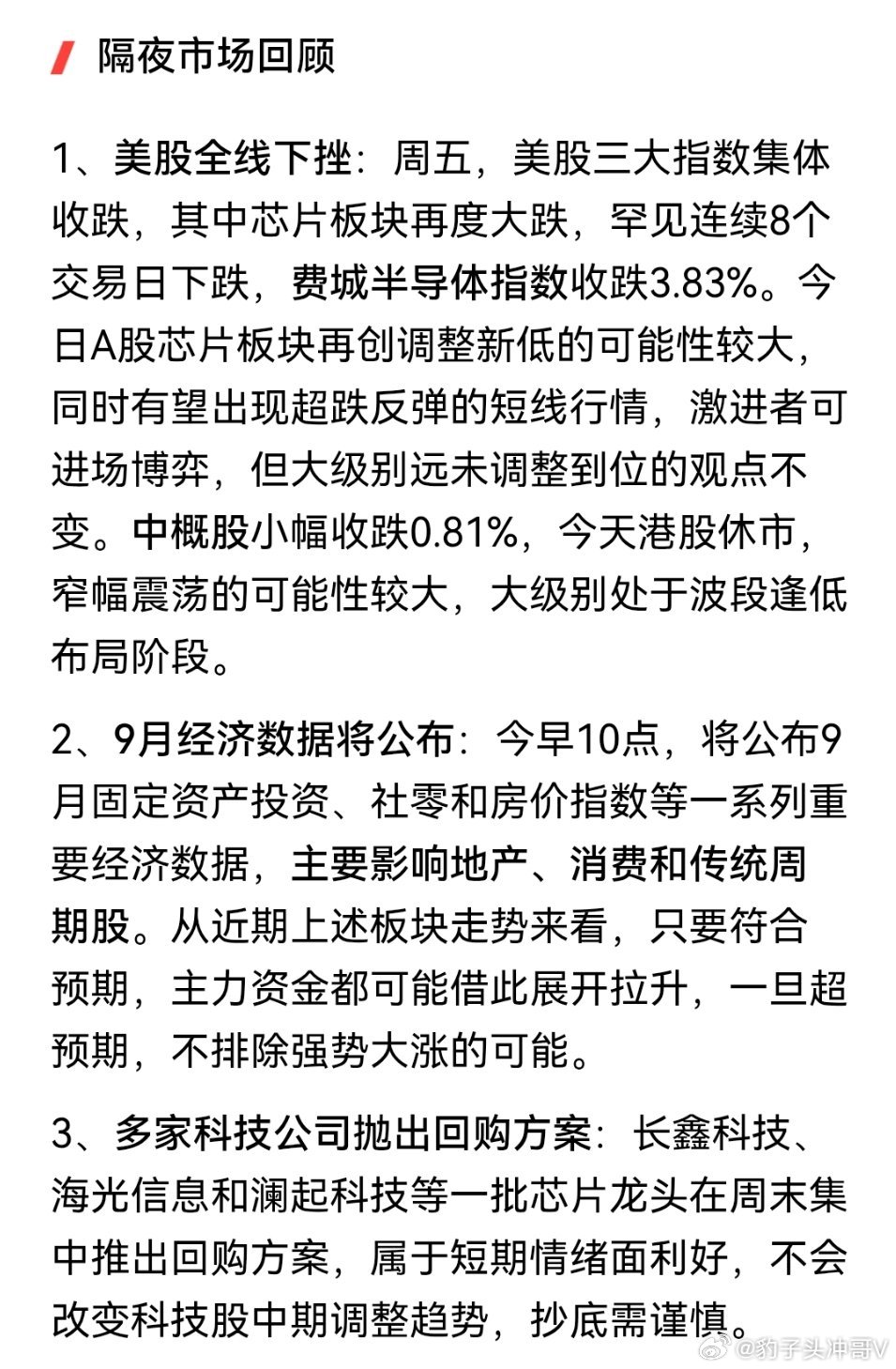 美股芯片重挫!今日紧盯经济数据 ​​​