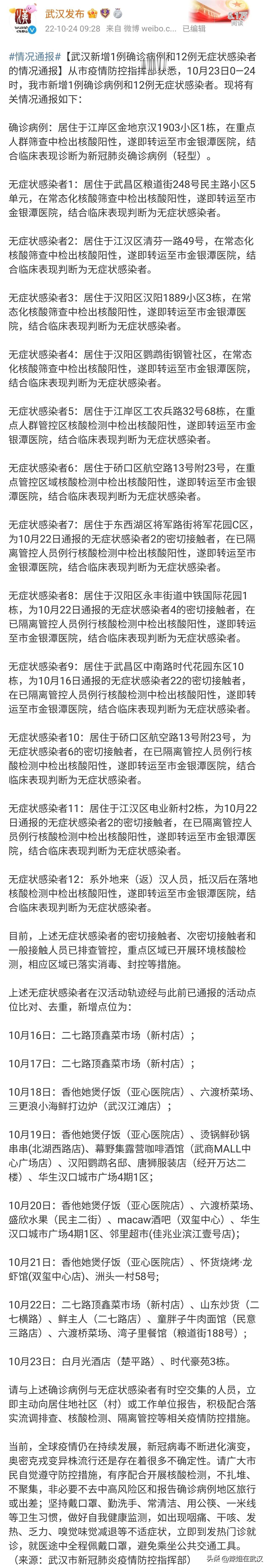 武汉昨天新增1+12，武昌这边也有了，粮道街、户部巷、虎泉夜市几条美食街都受影响