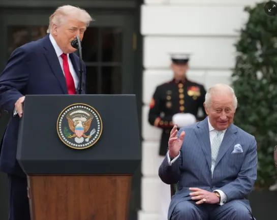 特朗普爆猛料，老妈年轻时暗恋过查尔斯国王

当地时间4月28日，英国国王查尔斯三