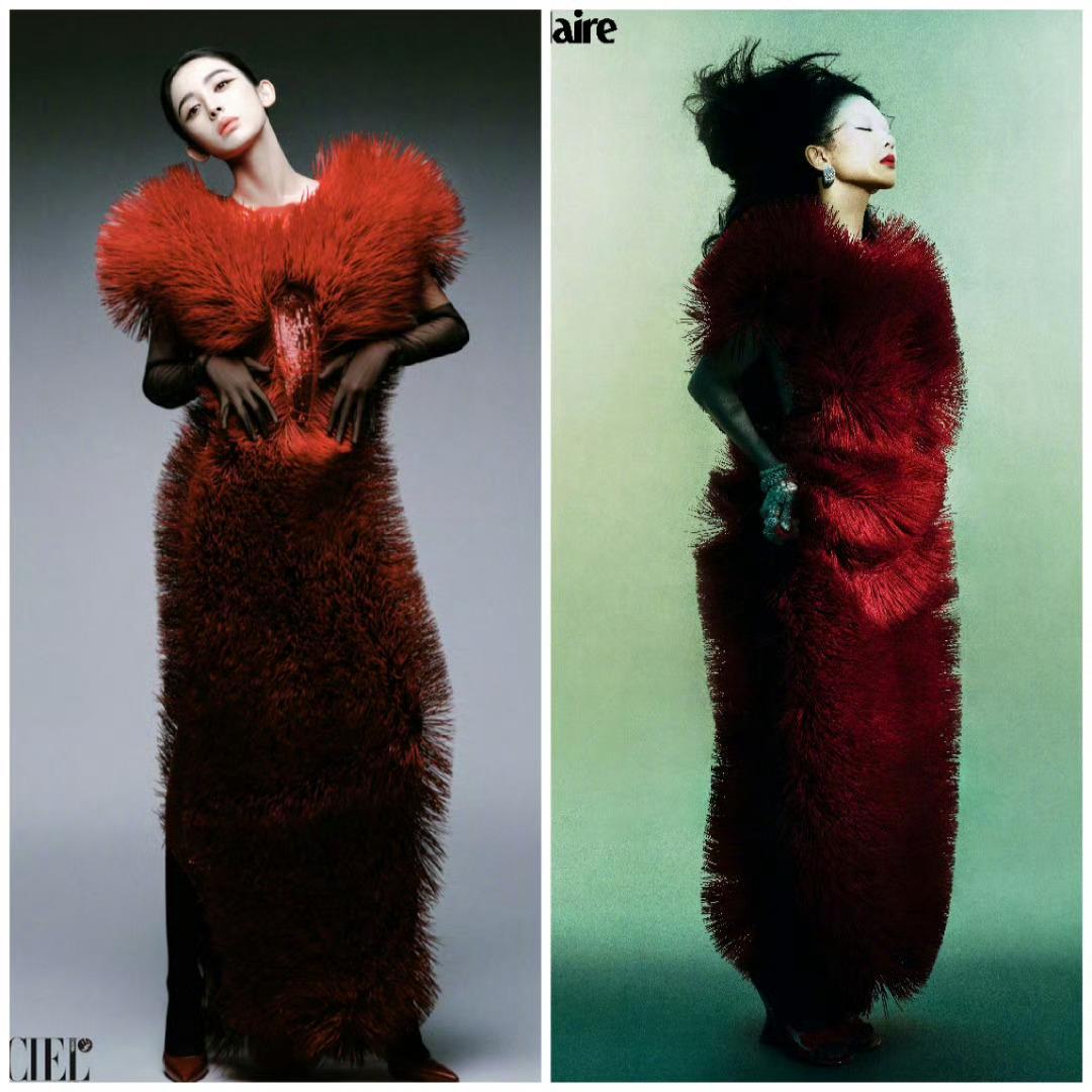 杨紫娜扎撞高定了 杨紫娜扎穿了同款高定！都好漂亮[送花花] 