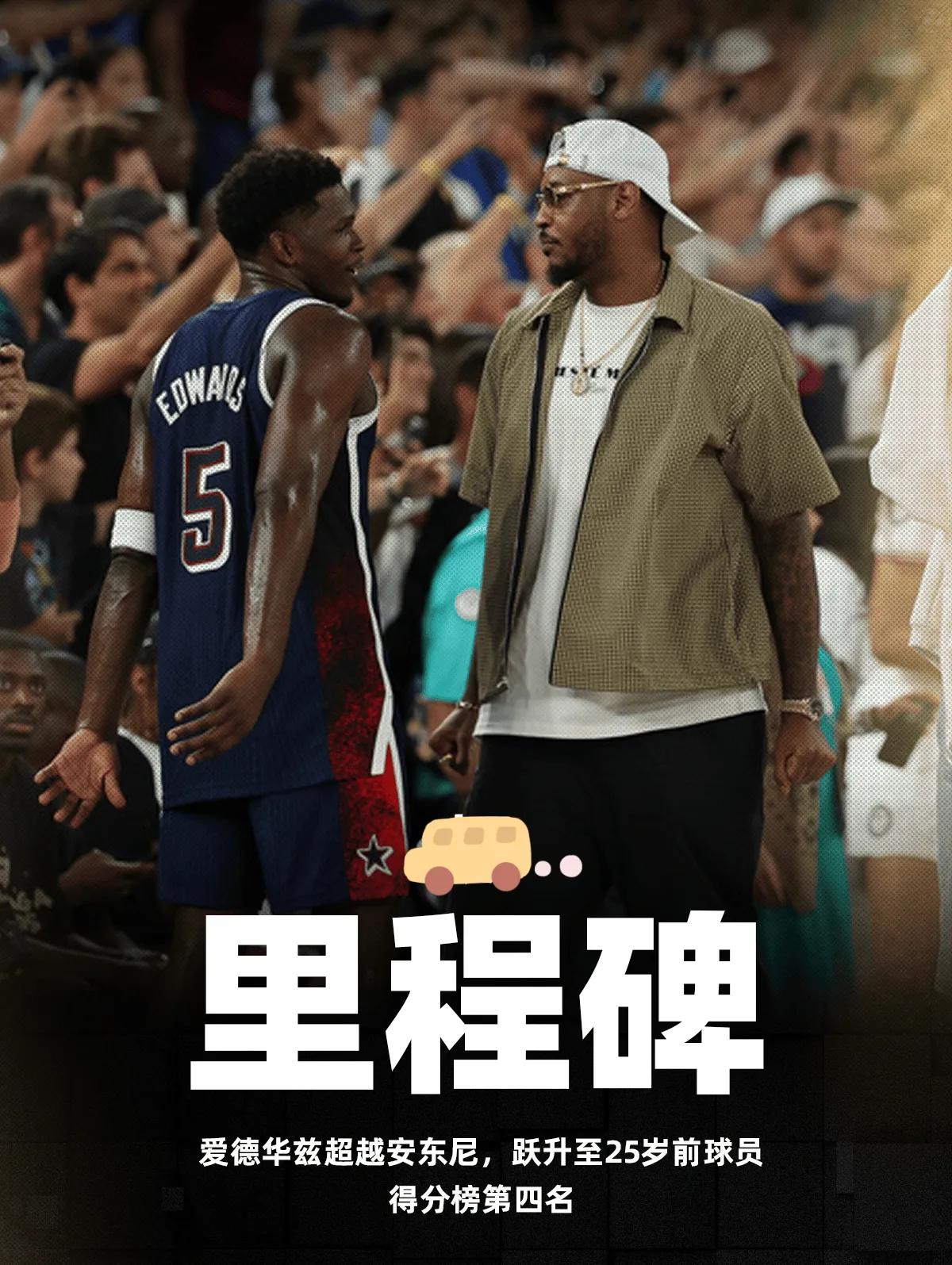 超越安东尼来到第四名，华子牛！
25岁前球员得分榜：
第一名：詹姆斯13927分