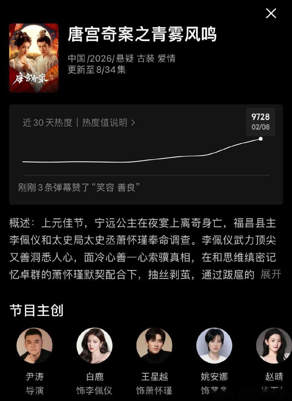 白鹿发开播红包押今天唐宫破万