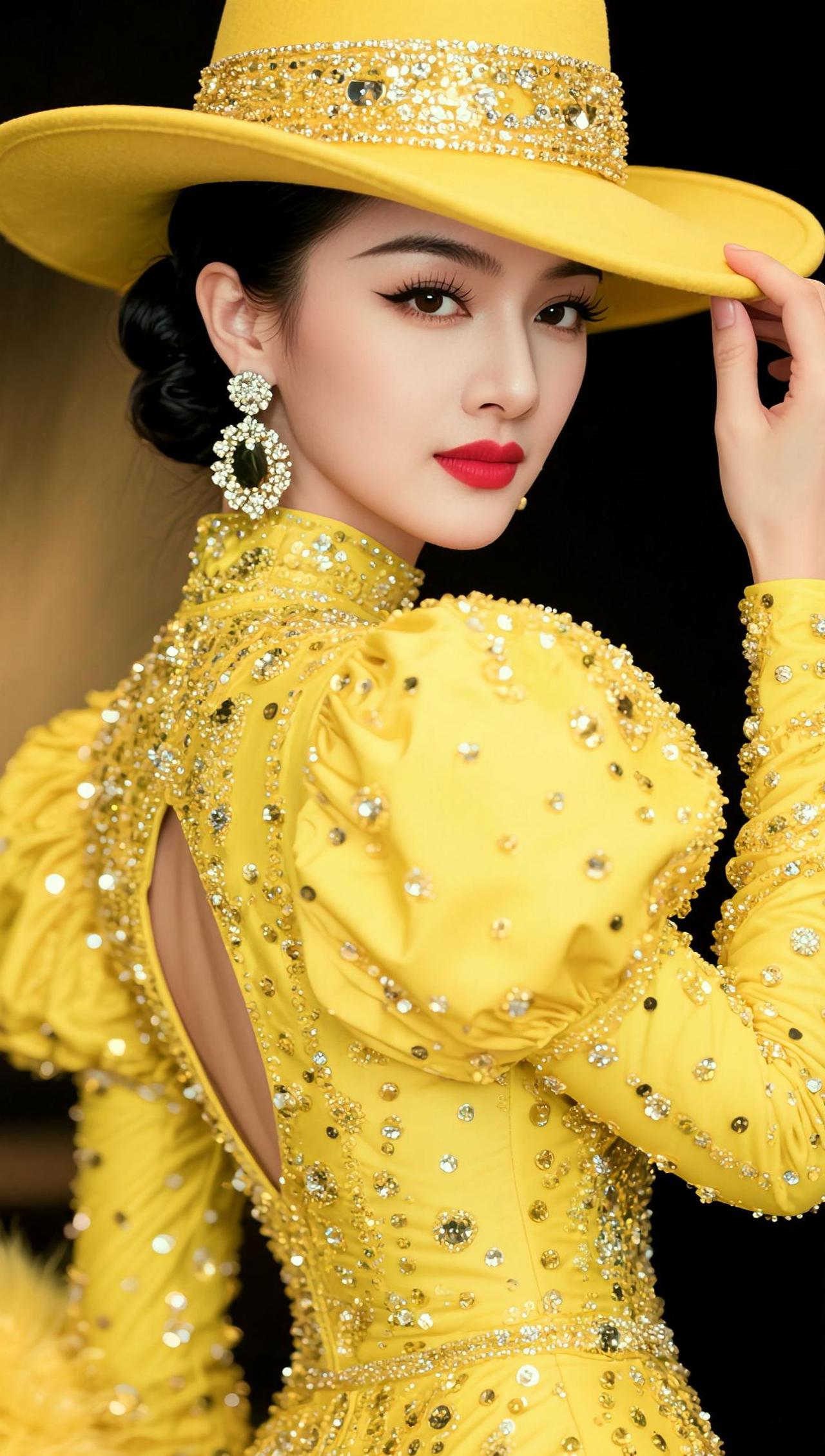 AI复古亮片写真 抖音ai创作 高定礼服 高级感写真 氛围感写真