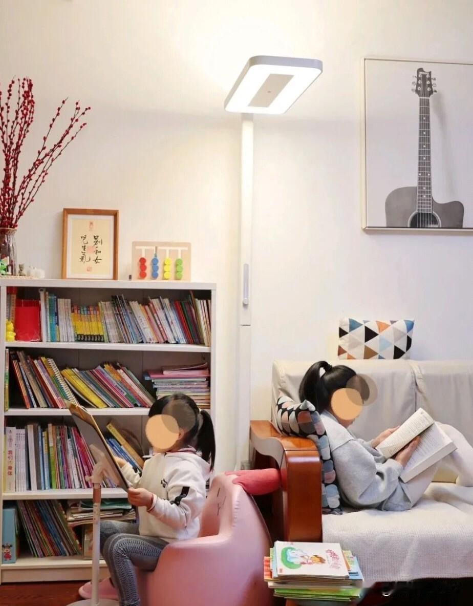 📚 第一"富养"：阅读角——精神的粮仓

家庭阅读角实景

> 第一张：两个孩