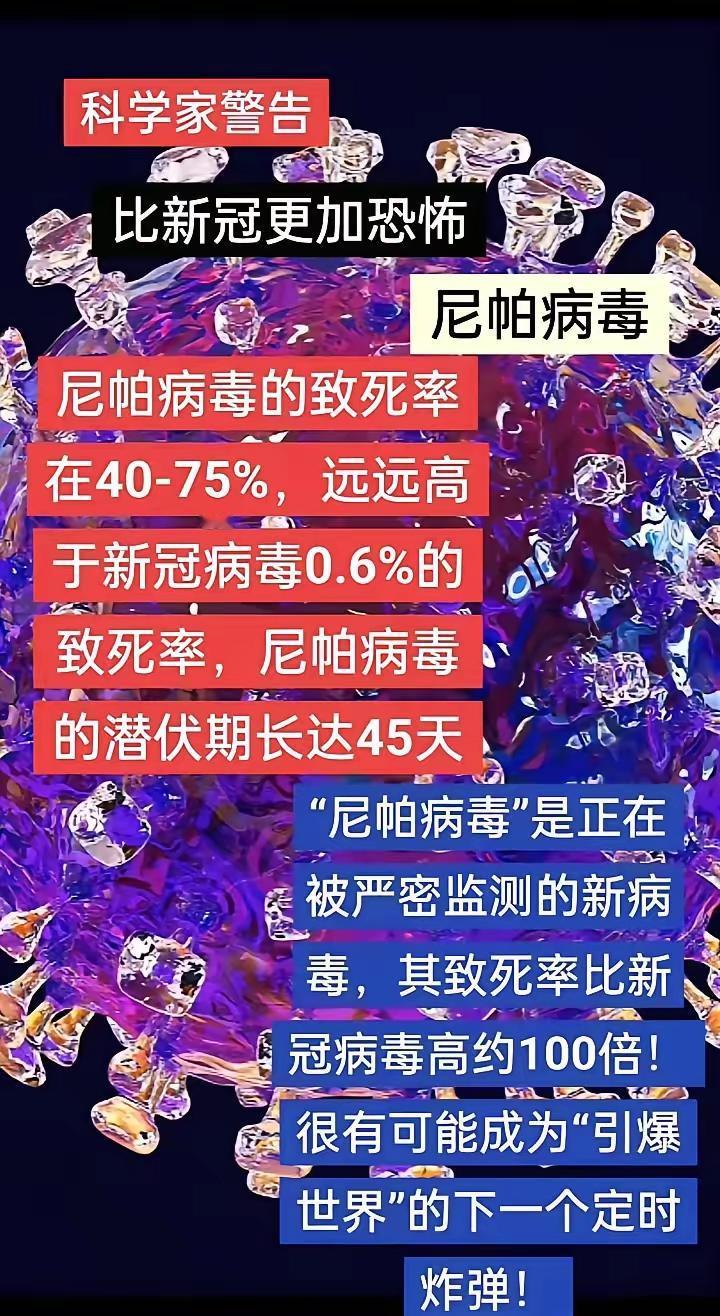 严防严控，对印度尼帕病毒要拒之于国门之外
最近在印度尼帕病毒已经令人恐惧了，一开