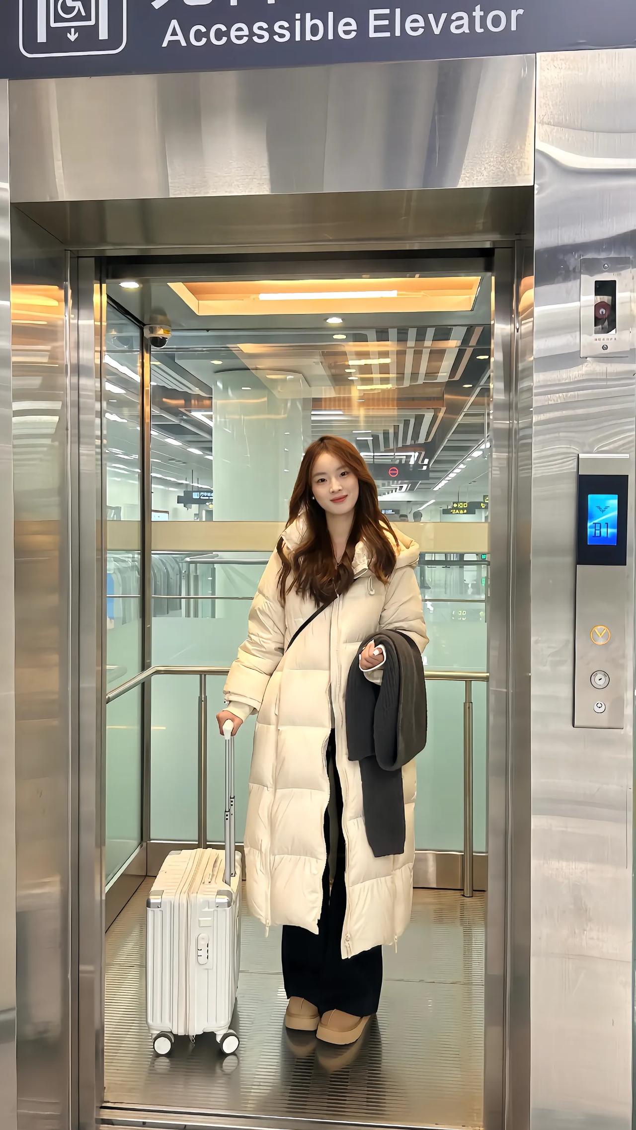 雪中行旅人，楼外见春光。