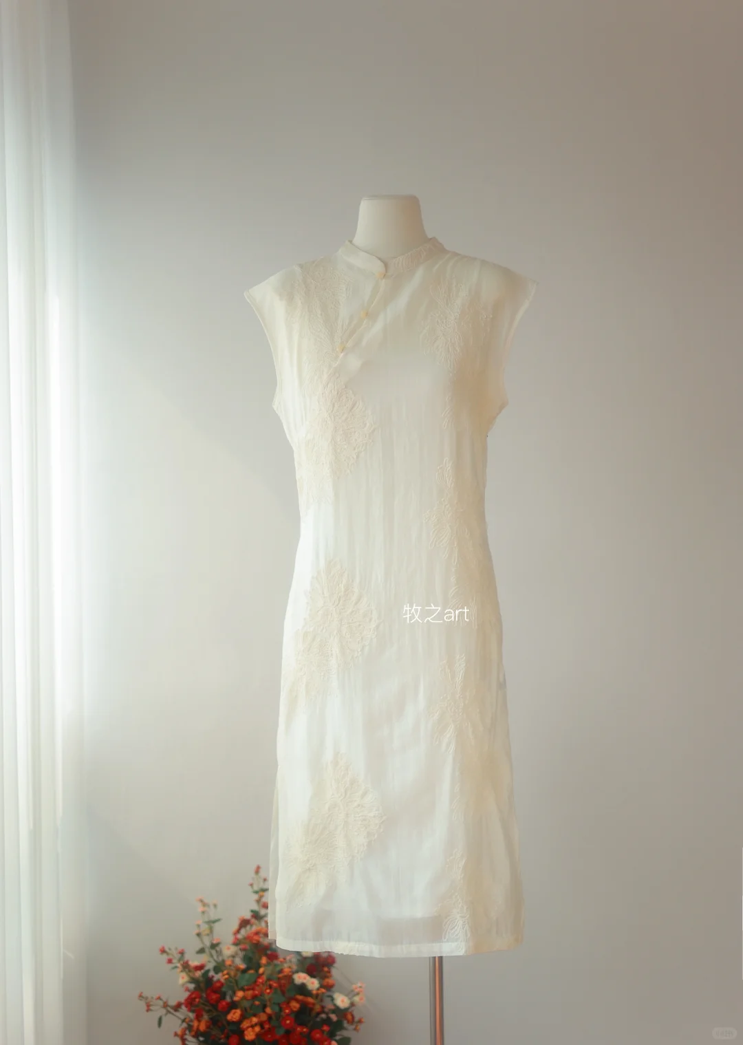 立体提花刺绣｜中式旗袍裙