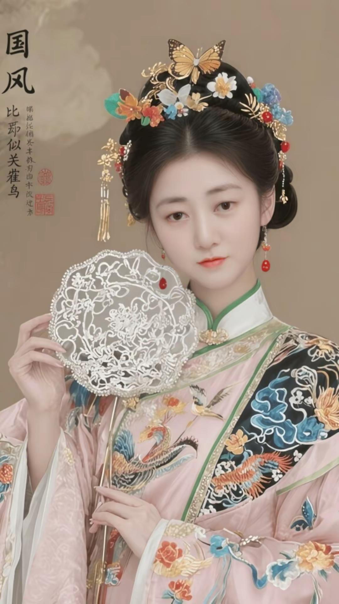 扇起清风，衣载风华，穿越百年的中式温柔。汉服里的古风雅韵