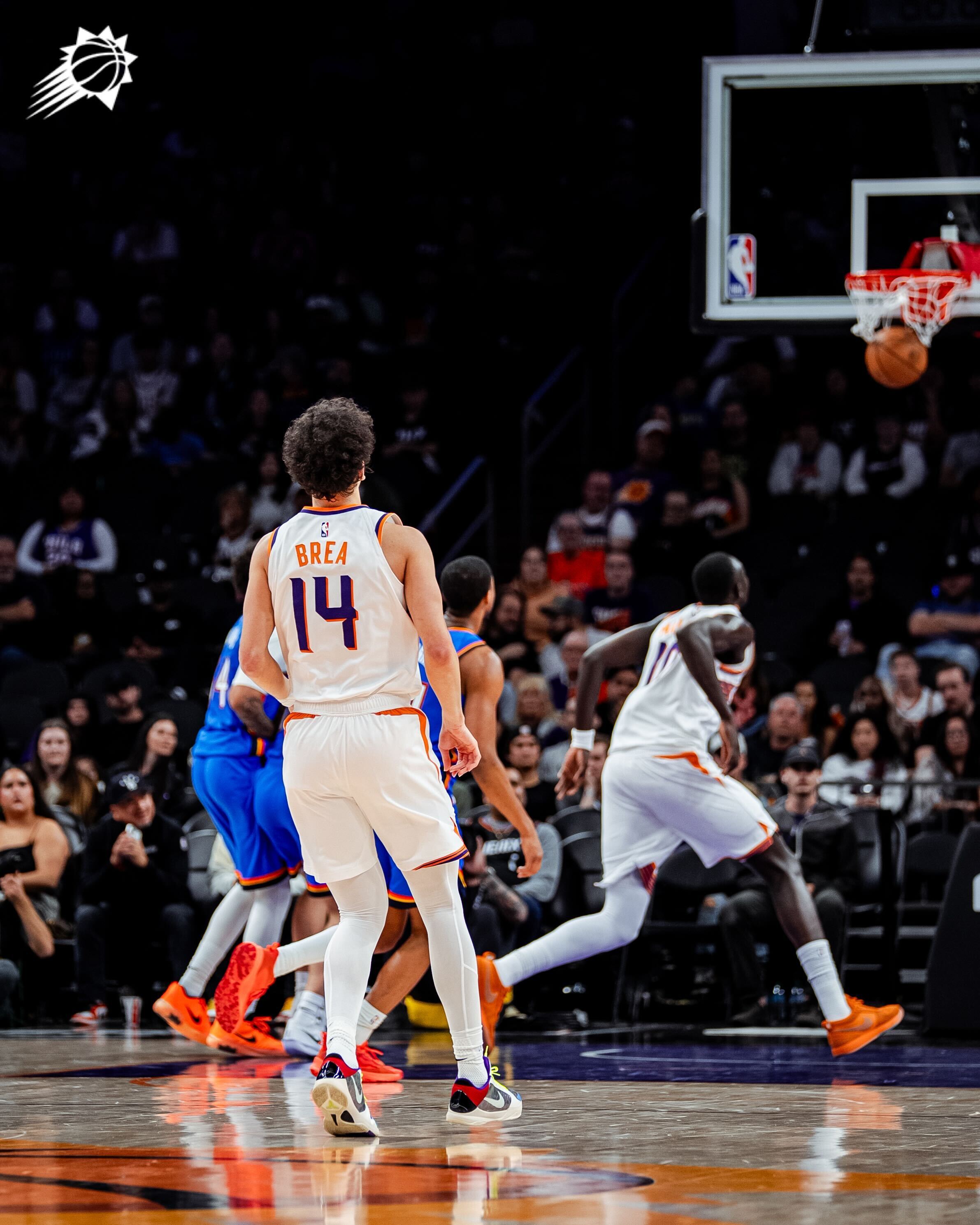 小将布雷亚上场后，三分两次出手全部命中🎯菲尼克斯太阳 ｜旭日东升 ｜雷霆vs太