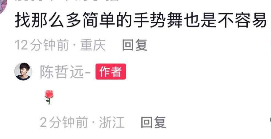 陈哲远：大家都看我的脸，你知道我找手势舞的辛酸 