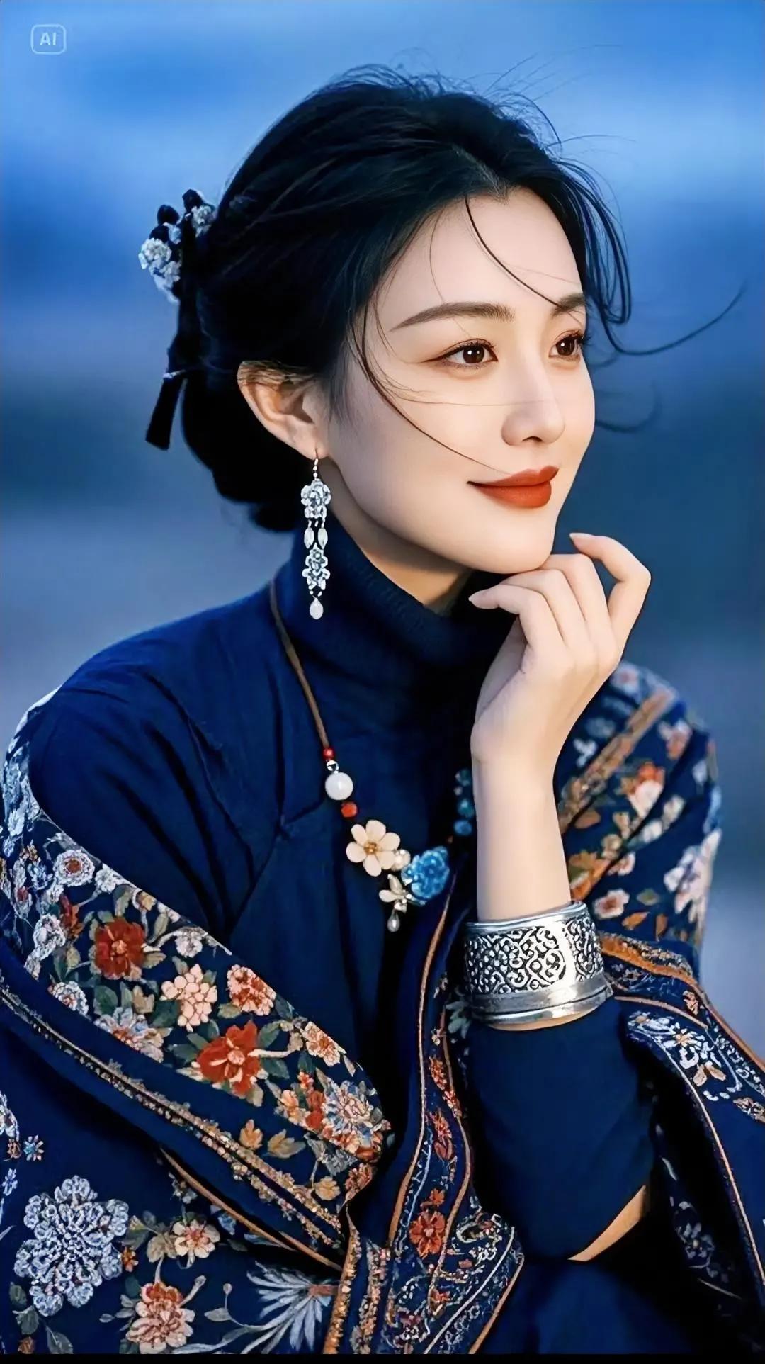 古装美人，沉静如水，岁月静好。美人风雅动人 古风美女气质好