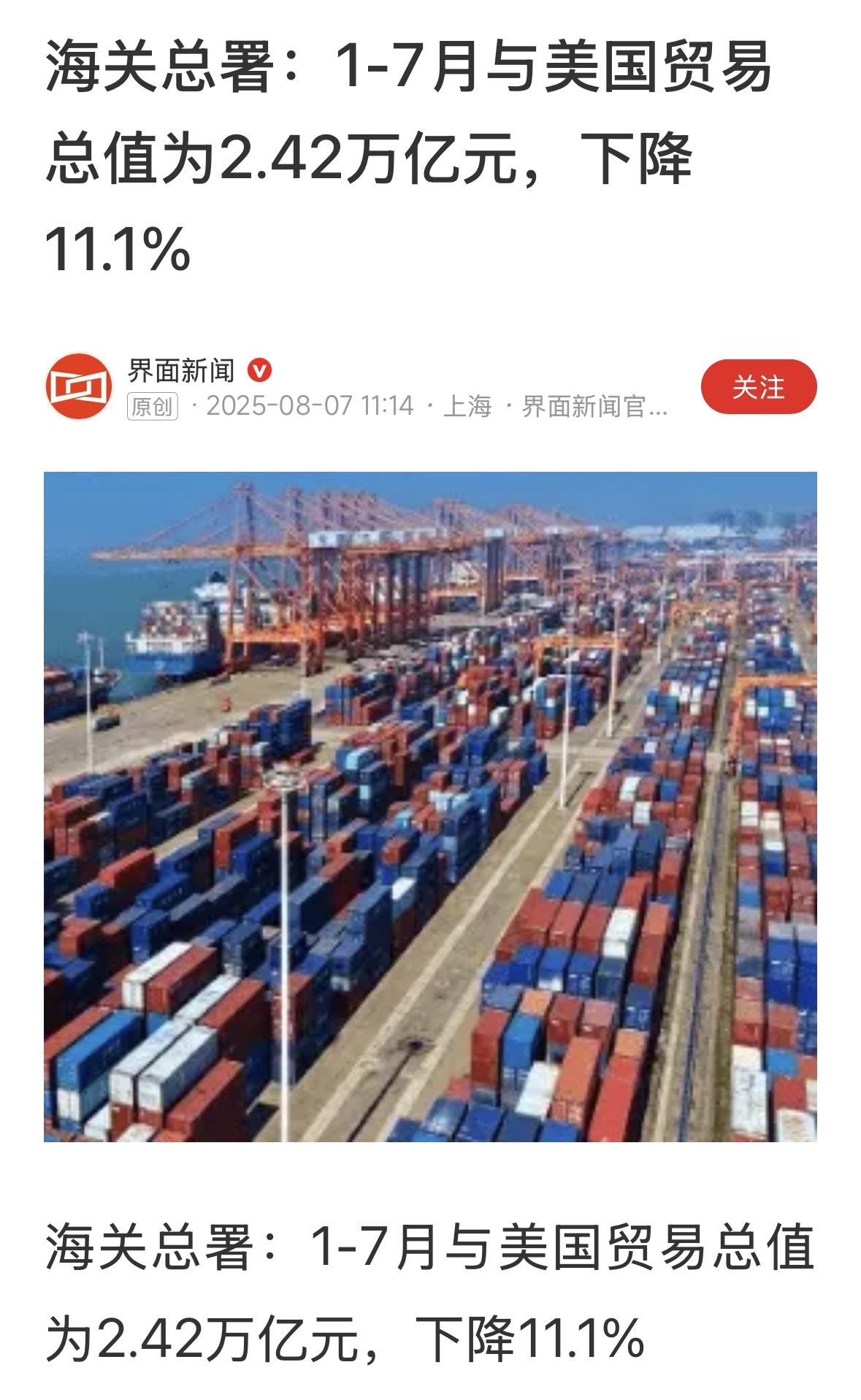 中美贸易战的影响还是挺大的，希望下一轮谈判能取得进展，实现突破！东盟贸易能稳住也