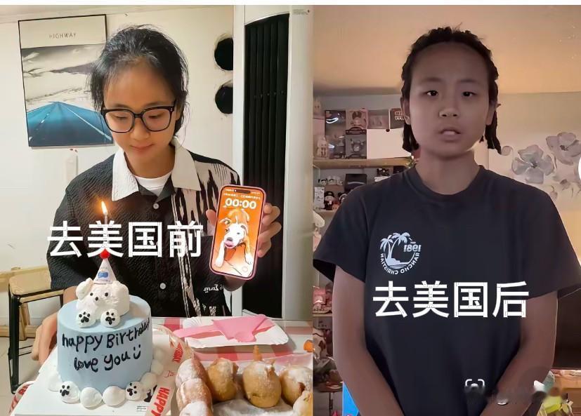 谁能想到，下图这个来自偏远山区的天才篮球少女，在美国待了两年后，竟然变成这副人不