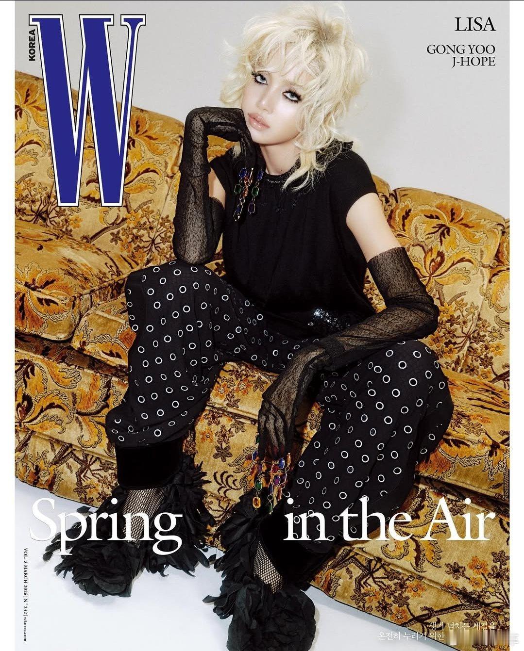 LISA金发烟熏造型  LISAWKorea开季刊封面 W Korea 3月刊L