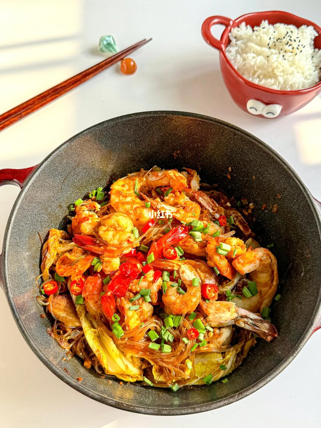 蒜蓉粉丝虾煲 | 🦐超级鲜美