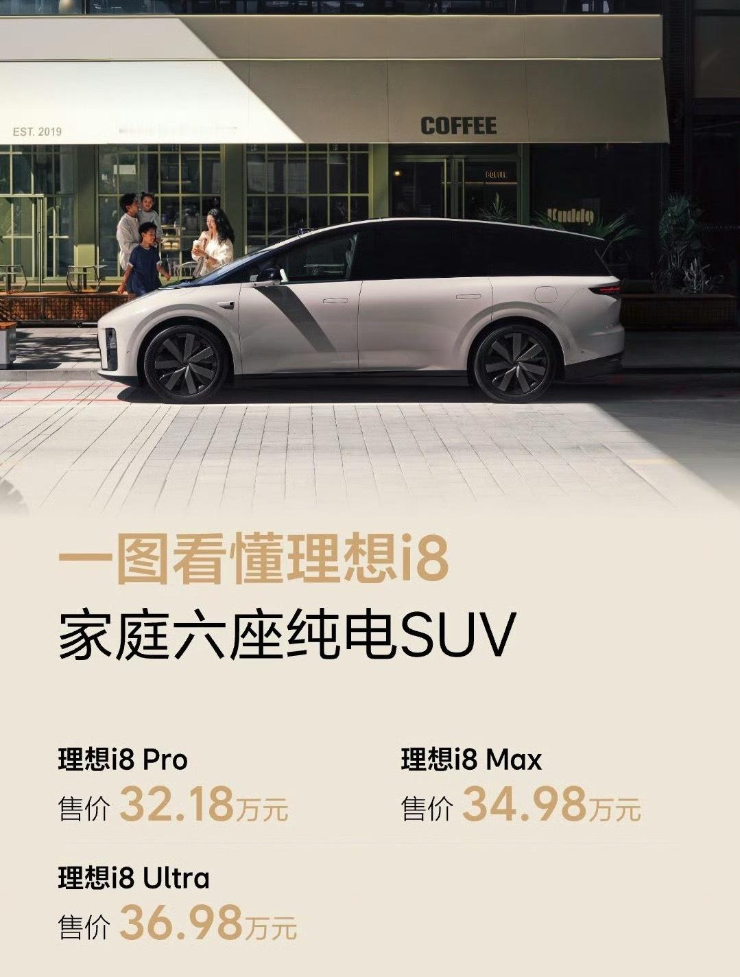 华聊车事理想i8的价格公布，虽然比Mega便宜了不少，但是也不是一般家庭能够轻松