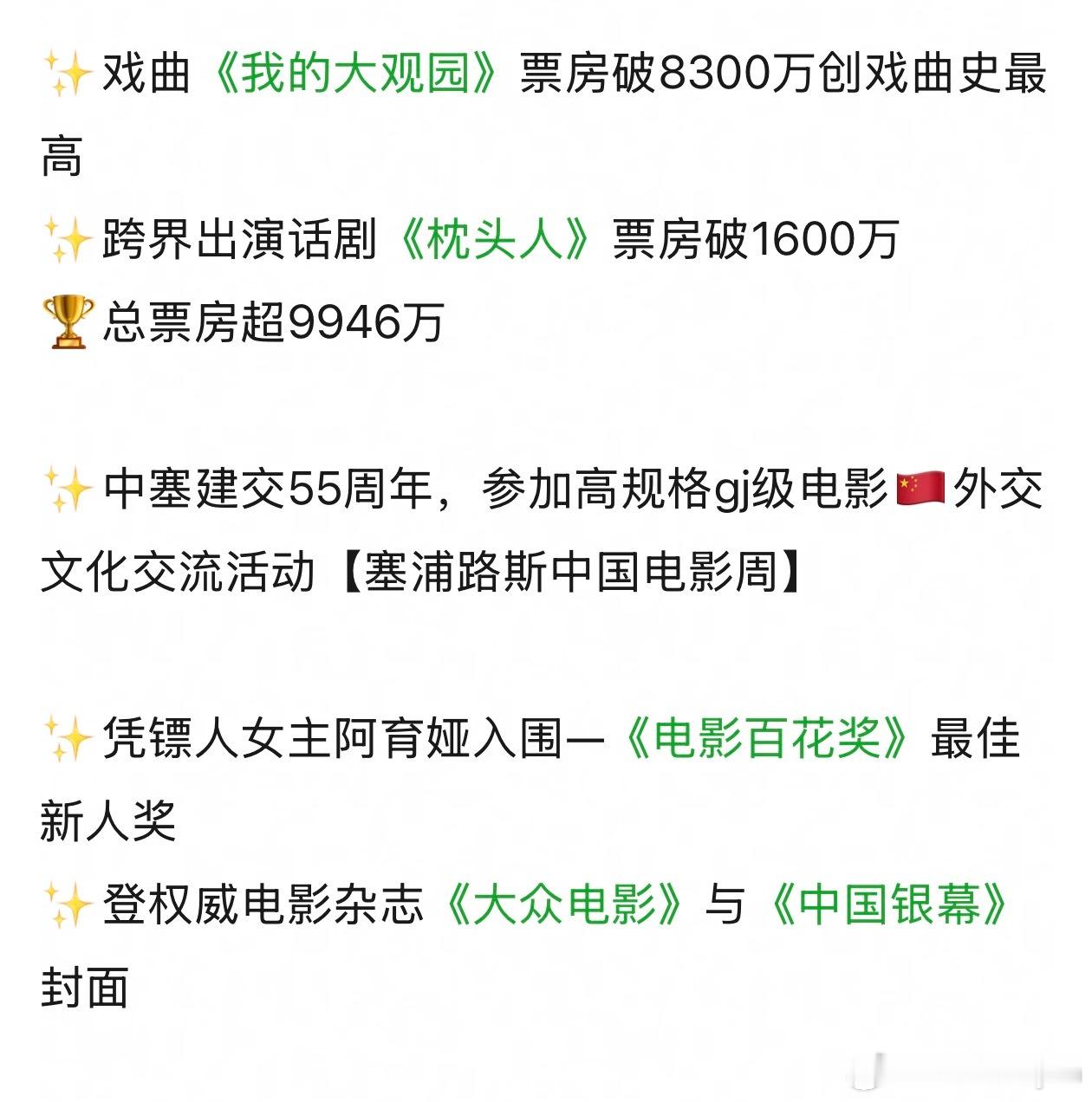 陈丽君公开演出票房超9946w，不得不说太强了，电影入围百花奖最佳新人，还参与了