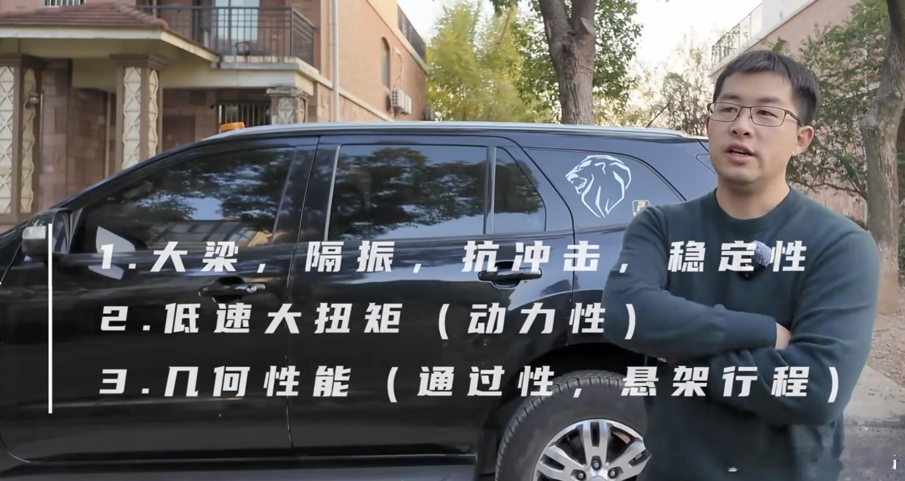 我在《荒路计划》节目里说过，硬派越野车的三个要素荒路计划越野 1:大梁2:低速大