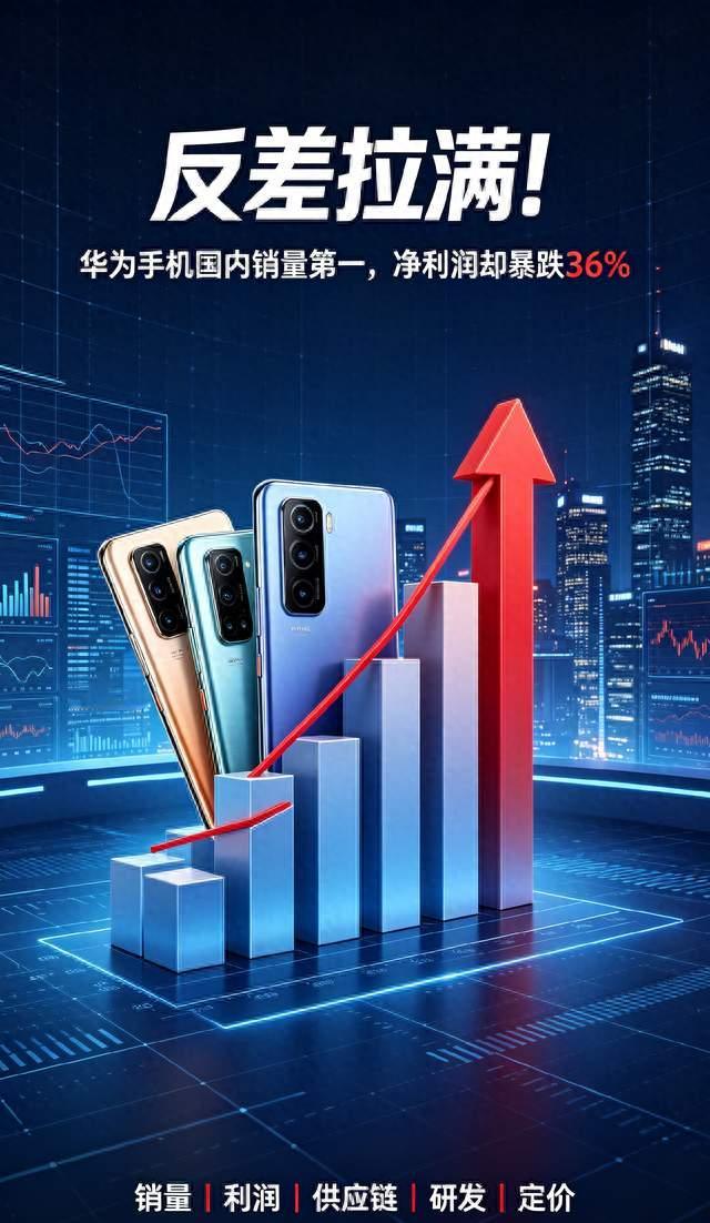反差拉满！华为手机国内销量第一，净利润却暴跌36%