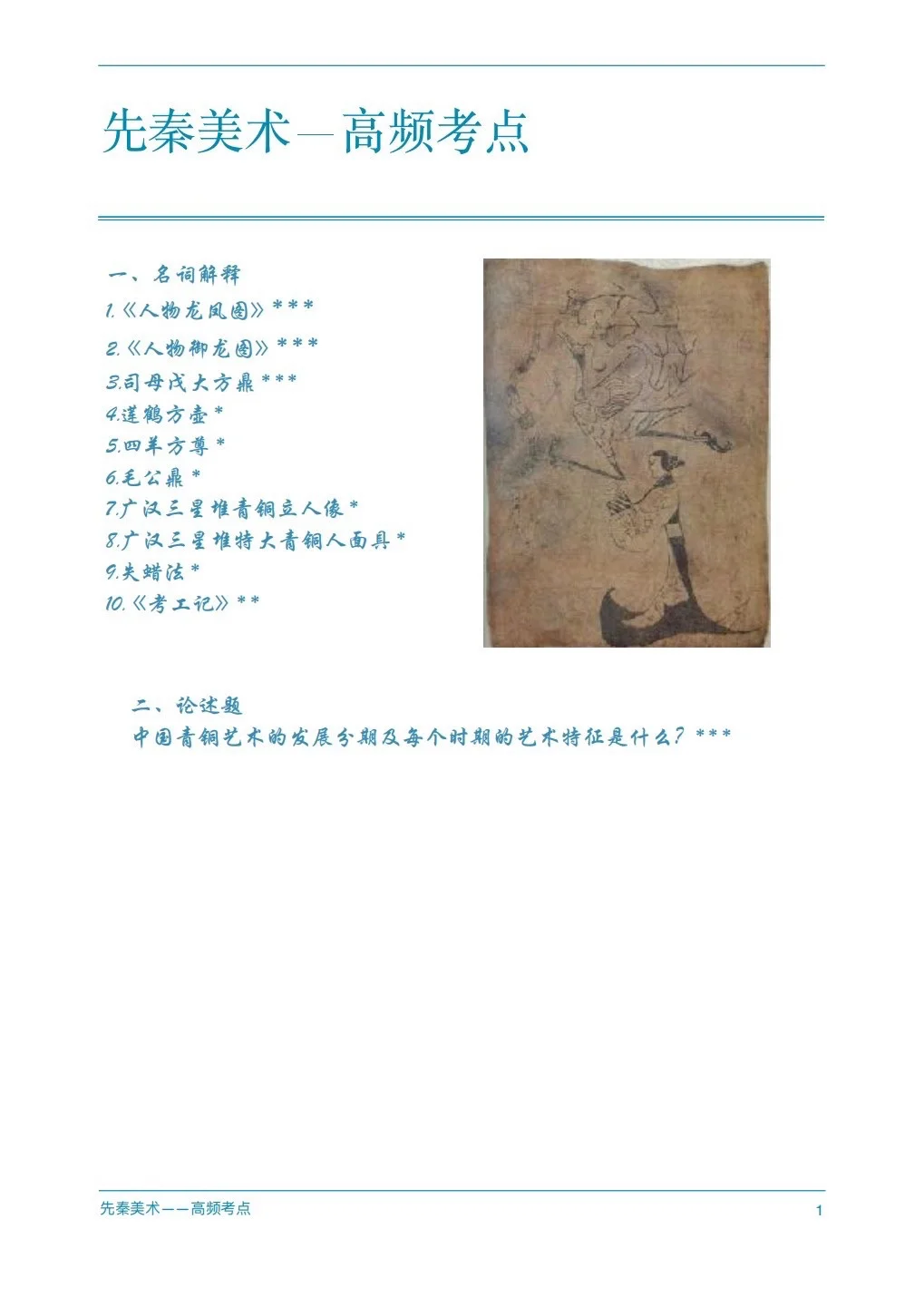 中美高频考点之先秦