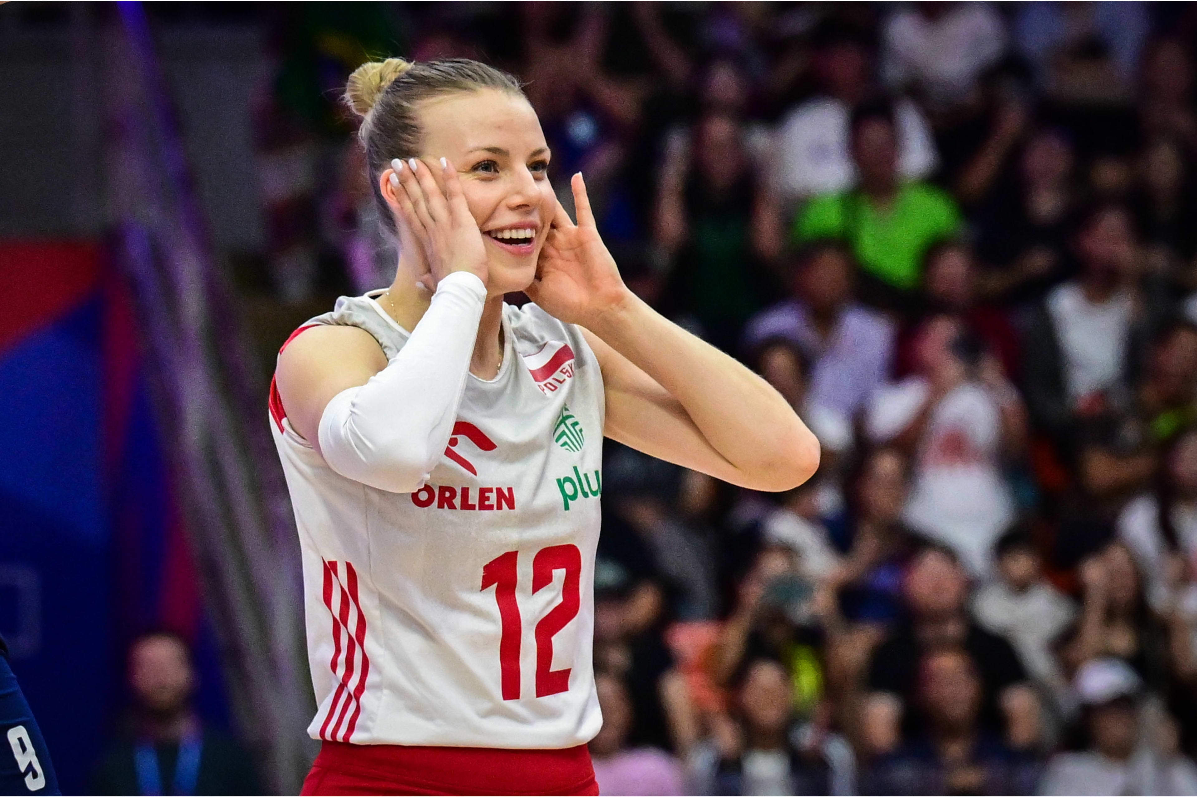 波兰🇵🇱现代自由人跳传技术不错！吴梦洁这几个球超神！中国女排vs波兰女排20