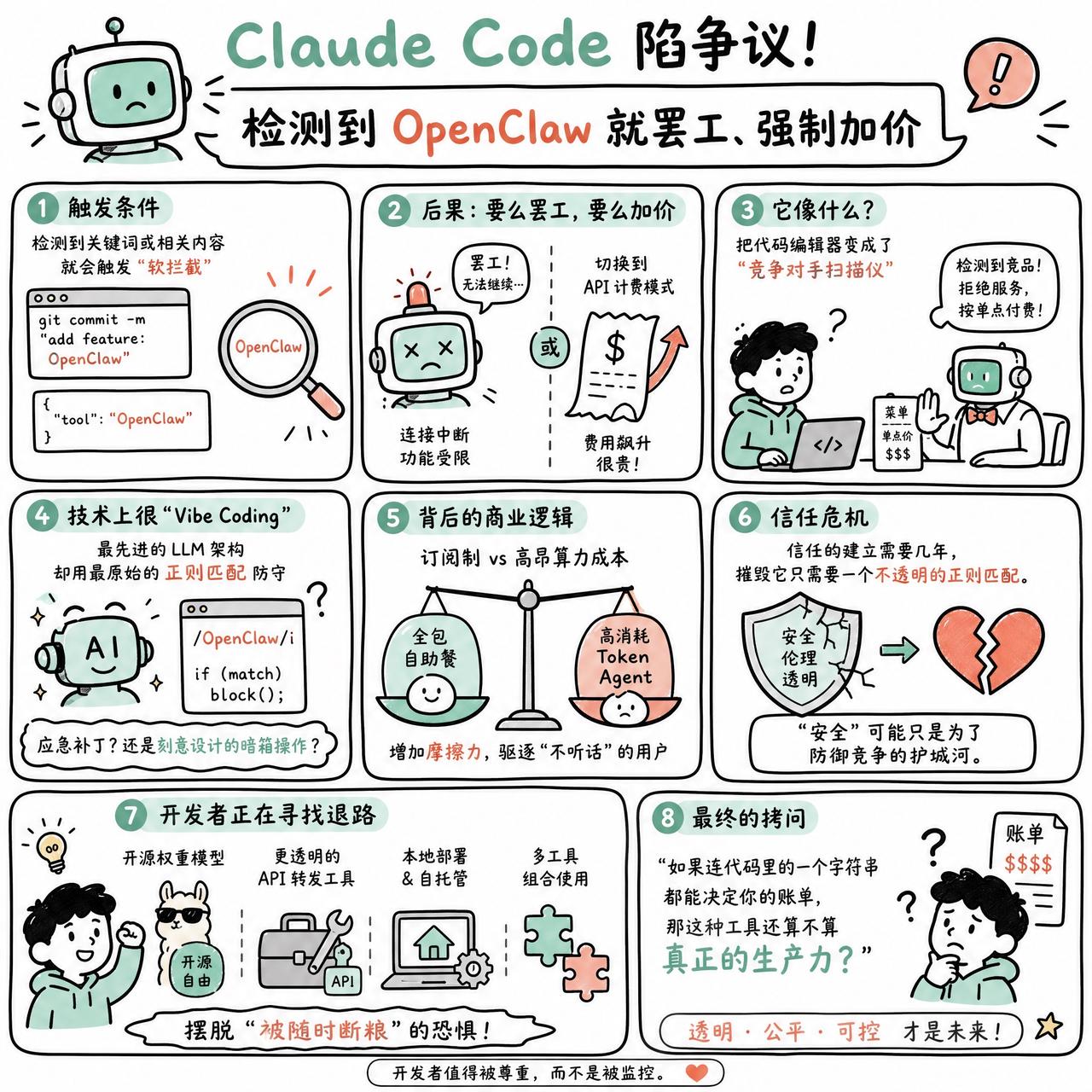 【Claude Code 陷争议！检测到 OpenClaw 就罢工、强制加价】