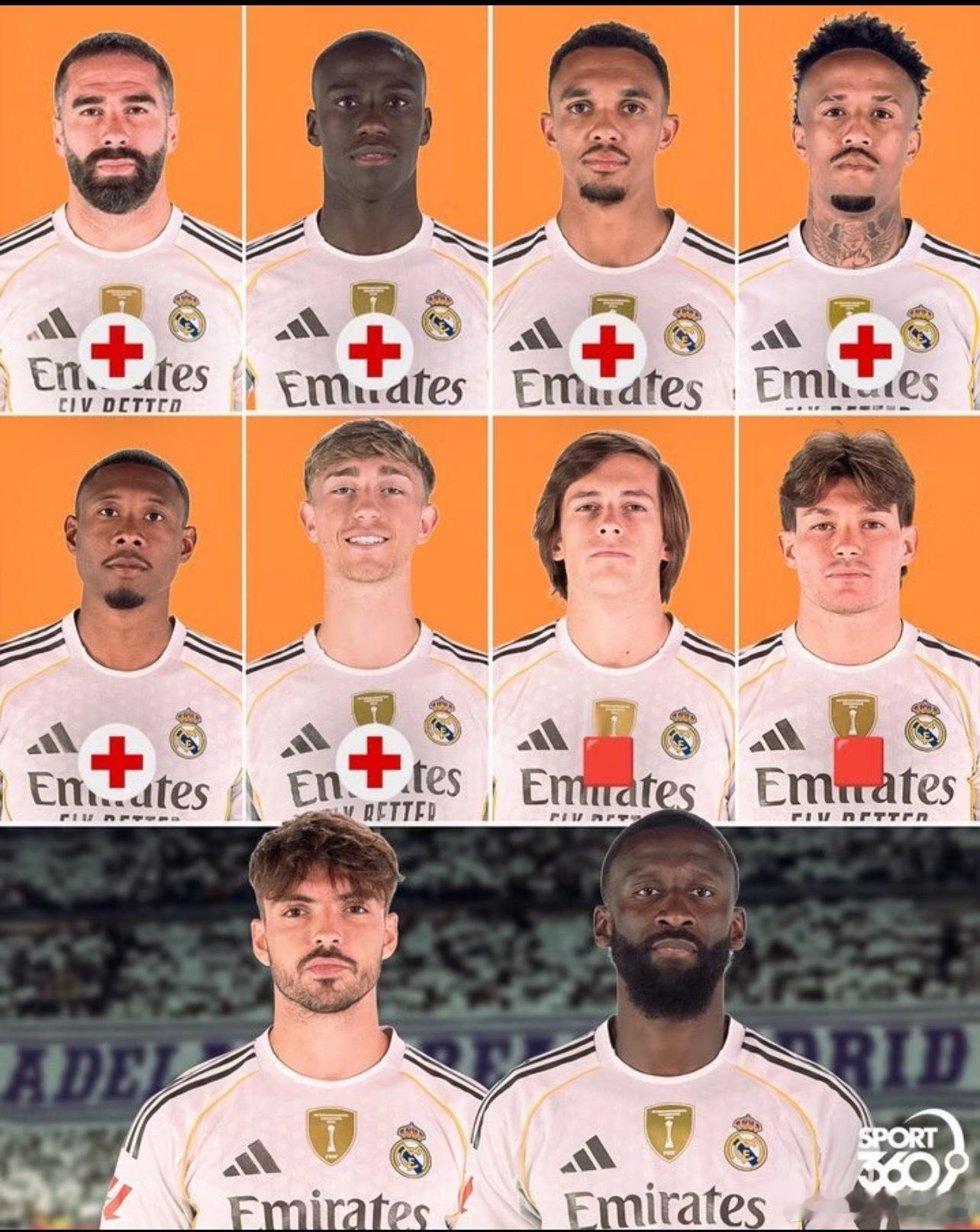 黄马这咋回事？10个后卫，6个伤2红牌贝林、吕迪格、82感觉不适阿斯和马卡分析什