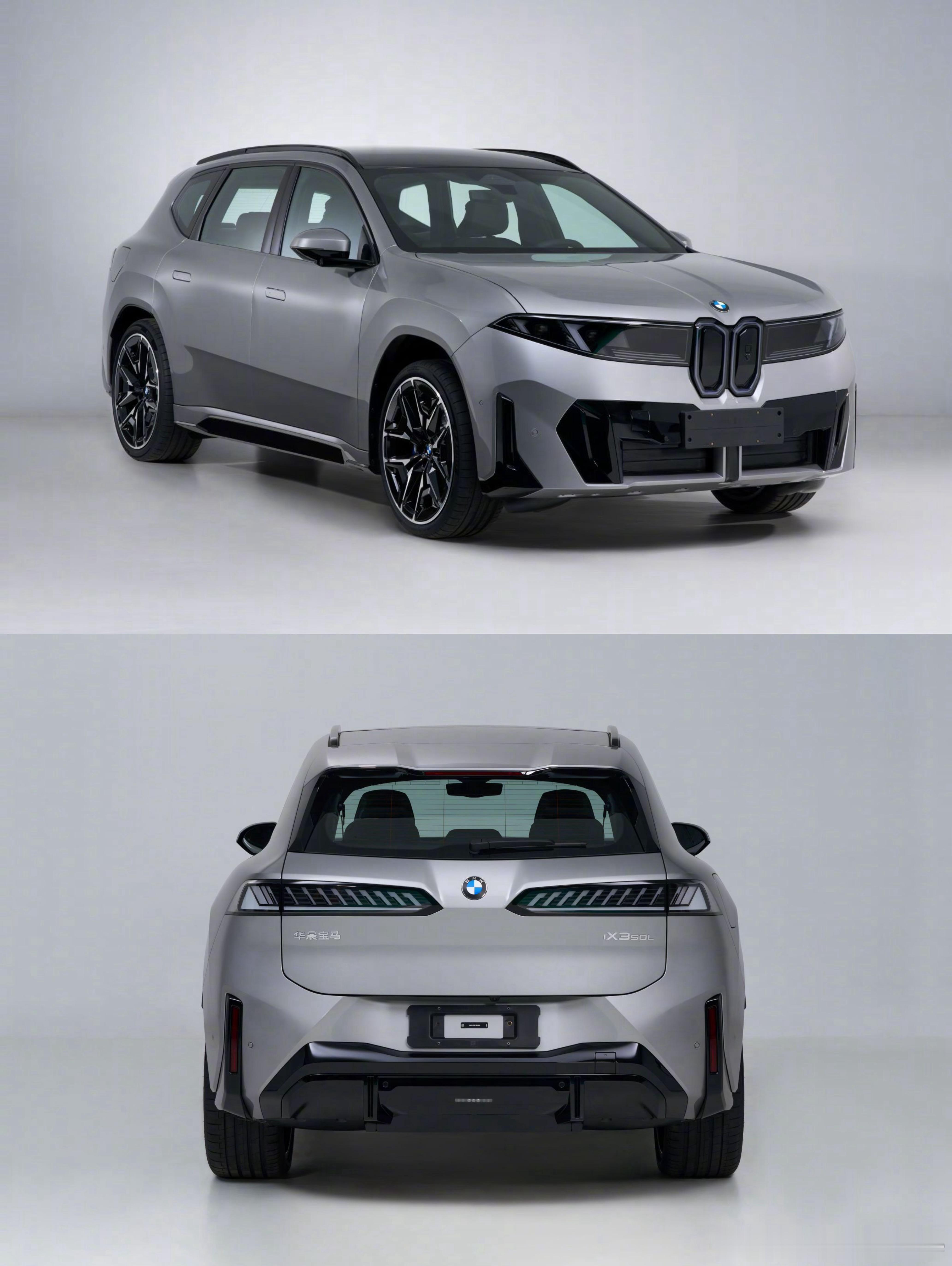 BMW iX3长轴距版本的证件照来了！这套设计语言配上银色车漆很科幻！ Alpi