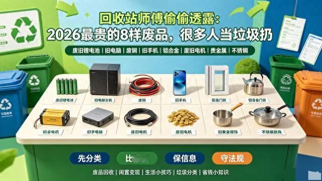 回收站师傅偷偷透露：2026最贵的8样废品，很多人当垃圾扔