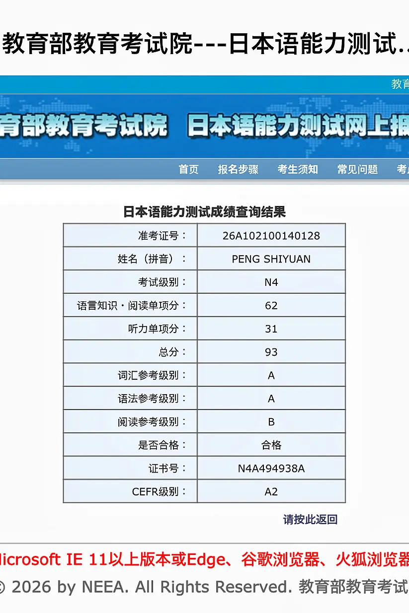 别人说你不行，你偏偏要证明你行！虽然大家都说N4的含金量就像一张擦了屁...