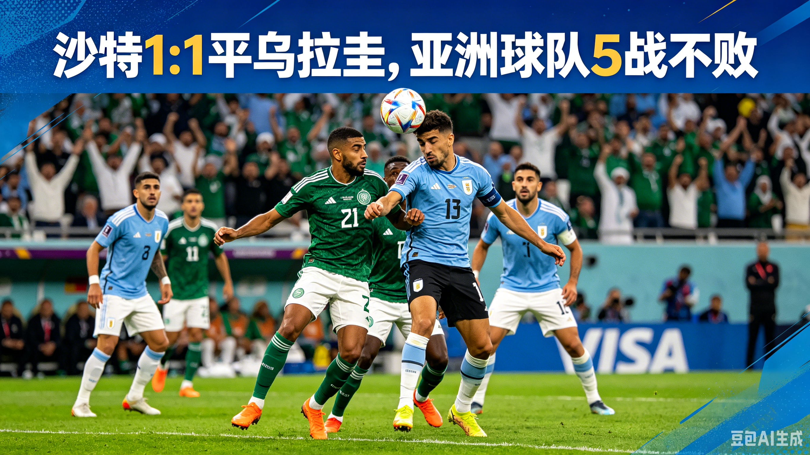 沙特1比1战平乌拉圭亚洲队5战不败世界杯 沙特 1-1 逼平乌拉圭 亚洲球队五战