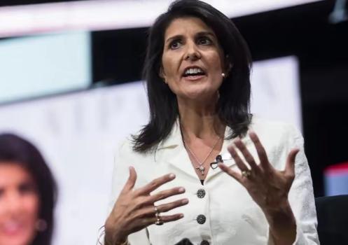 美国前驻联合国大使妮基·黑利今天（北京时间4月24日）叫嚣道：“中国窃取自己无法