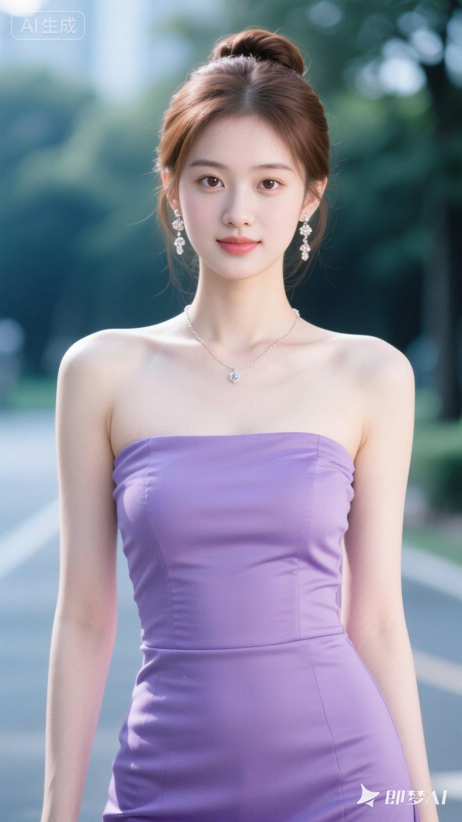 优雅紫裙，清新自然，尽显女神风范！💜✨
