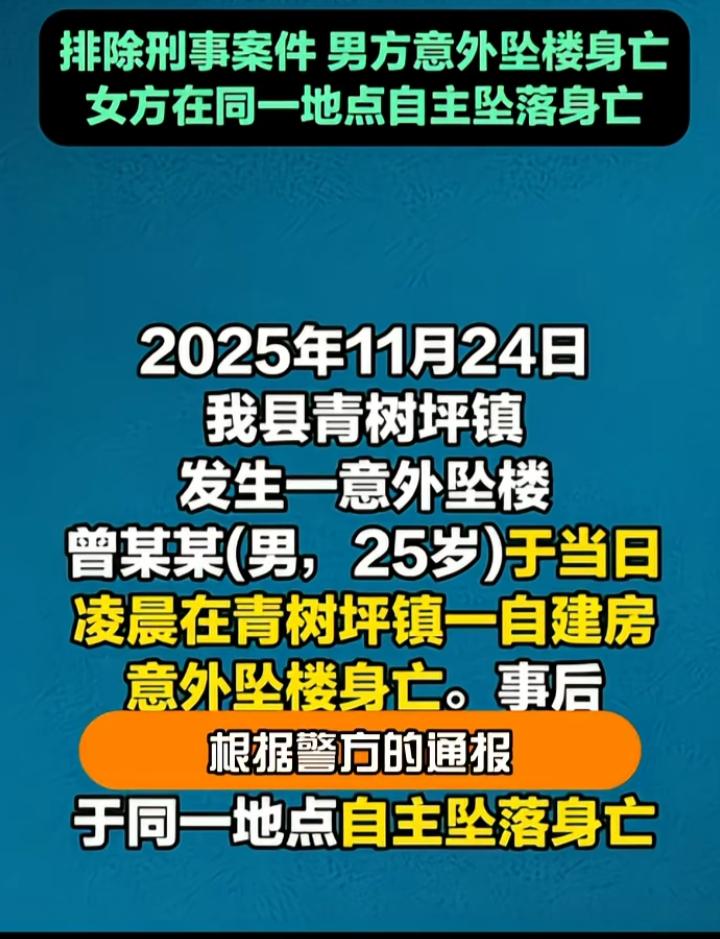 我就震惊了，前段时间的新闻，婚礼前一天新郎酒后意外坠楼身亡，新娘也跳楼殉情，没想