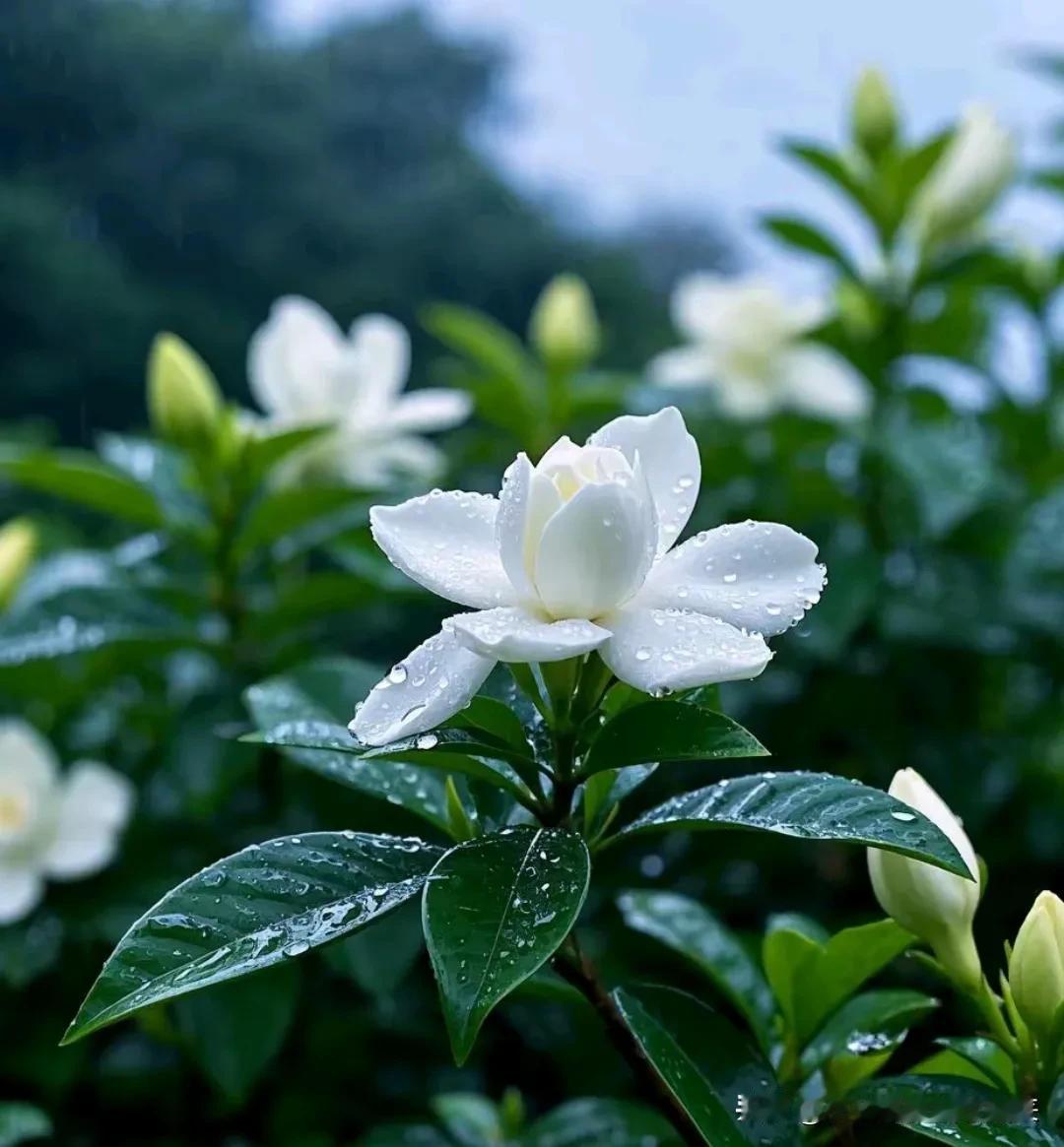 雨过天晴，花香满园。